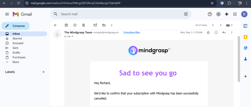 Mindgrasp AI billing issue